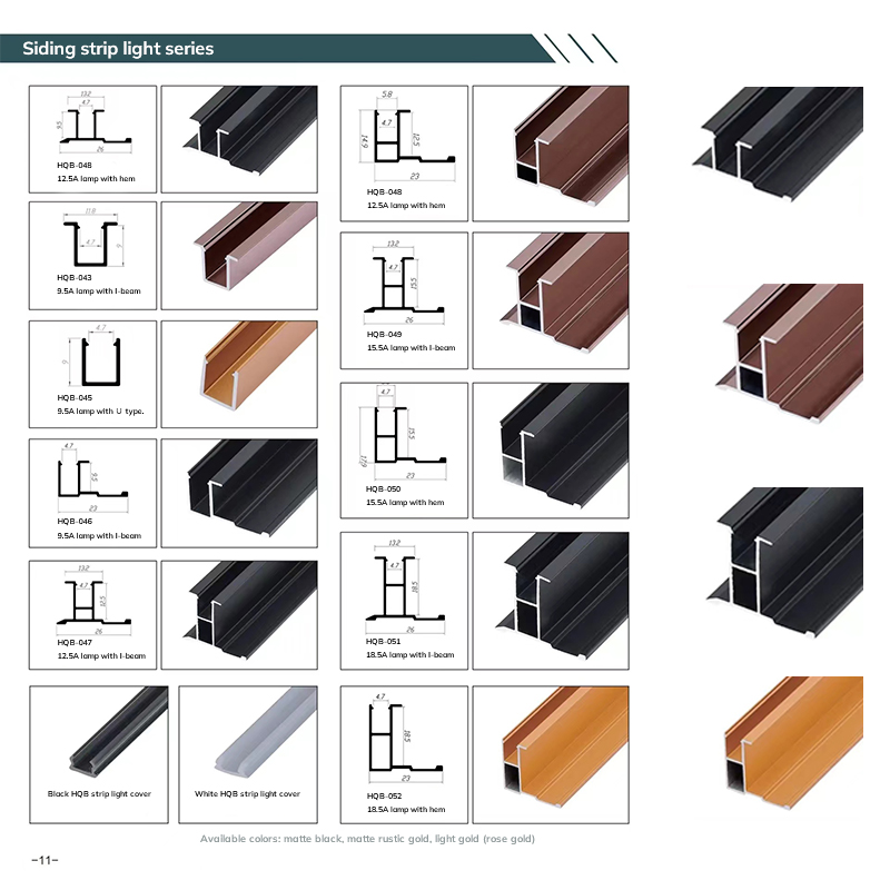 Dekorative linjer i aluminium, der beskytter og dekorerer flisernes kanter